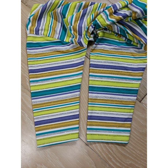 Oh My Bod "Black Label" Women's Long Sleeve Stretch Beach Sun Top Large Striped - Picture 7 of 9